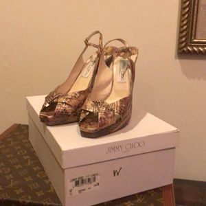 Jimmy Choo snake skin heels